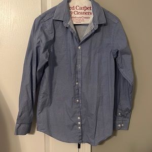 Boys 14/16 blue and white button down